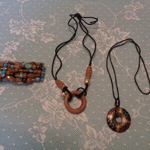 RETRO ETHNIC TRIBAL JEWELRY LOT OF 3